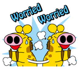 Pig giraffe sticker #4735605