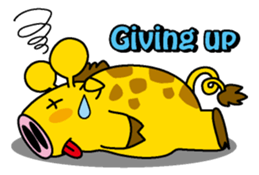Pig giraffe sticker #4735606