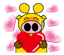 Pig giraffe sticker #4735610
