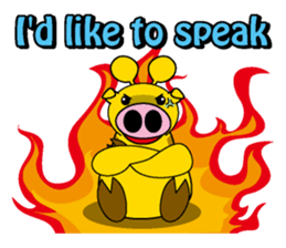 Pig giraffe sticker #4735611