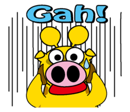 Pig giraffe sticker #4735615