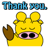 Pig giraffe sticker #4735616