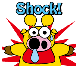 Pig giraffe sticker #4735621