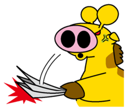 Pig giraffe sticker #4735622