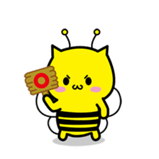 Bee cat Hachinyan sticker #4735836