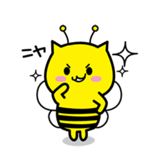 Bee cat Hachinyan sticker #4735838