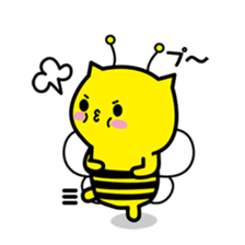 Bee cat Hachinyan sticker #4735841
