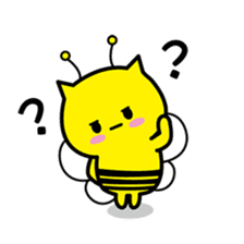 Bee cat Hachinyan sticker #4735843