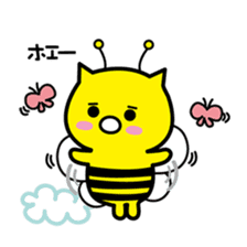 Bee cat Hachinyan sticker #4735852