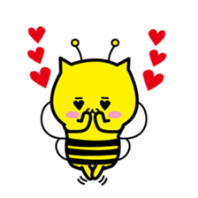 Bee cat Hachinyan sticker #4735860