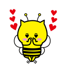 Bee cat Hachinyan sticker #4735860