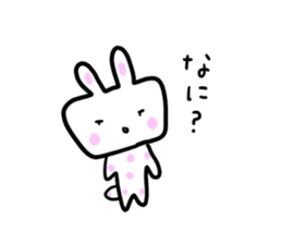 Polka dot rabbit sticker #4735864