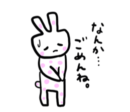 Polka dot rabbit sticker #4735866