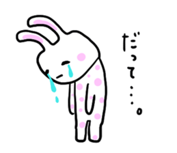 Polka dot rabbit sticker #4735867