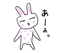 Polka dot rabbit sticker #4735869
