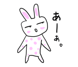 Polka dot rabbit sticker #4735869