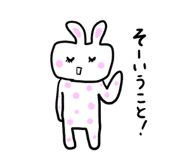Polka dot rabbit sticker #4735873