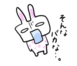 Polka dot rabbit sticker #4735877