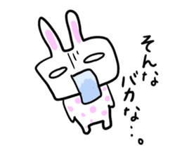 Polka dot rabbit sticker #4735877