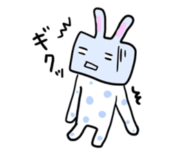 Polka dot rabbit sticker #4735880