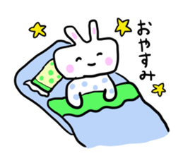 Polka dot rabbit sticker #4735889