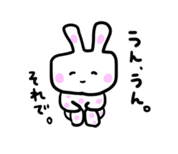 Polka dot rabbit sticker #4735893