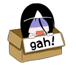 Boxed ghost girl! sticker #4736185