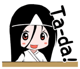 Boxed ghost girl! sticker #4736187