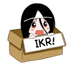 Boxed ghost girl! sticker #4736189