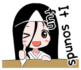 Boxed ghost girl! sticker #4736191