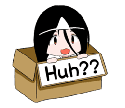Boxed ghost girl! sticker #4736193
