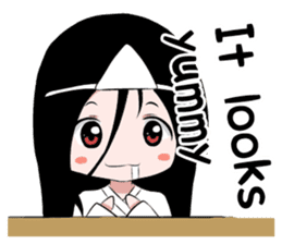 Boxed ghost girl! sticker #4736195