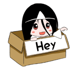 Boxed ghost girl! sticker #4736197
