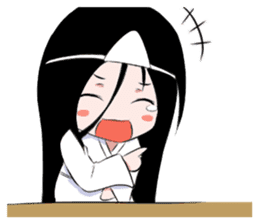 Boxed ghost girl! sticker #4736199