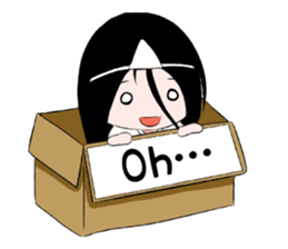 Boxed ghost girl! sticker #4736201