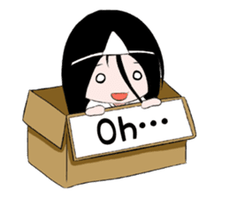 Boxed ghost girl! sticker #4736201