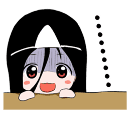 Boxed ghost girl! sticker #4736202