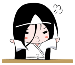 Boxed ghost girl! sticker #4736203