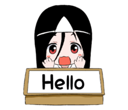 Boxed ghost girl! sticker #4736204