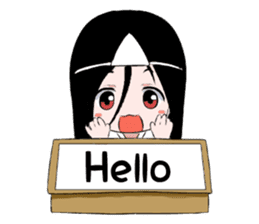 Boxed ghost girl! sticker #4736204