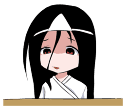 Boxed ghost girl! sticker #4736207