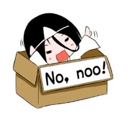 Boxed ghost girl! sticker #4736209