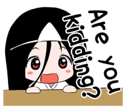 Boxed ghost girl! sticker #4736210