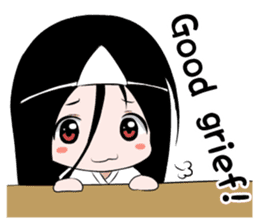 Boxed ghost girl! sticker #4736214