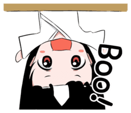 Boxed ghost girl! sticker #4736219