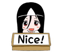 Boxed ghost girl! sticker #4736220