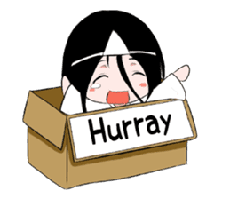 Boxed ghost girl! sticker #4736221