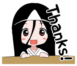 Boxed ghost girl! sticker #4736223