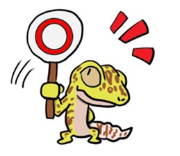 Leopard gecko! sticker #4736333