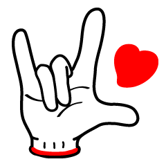 hand sign sticker